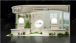 展台设计简约风-展现草本天然健康高品质