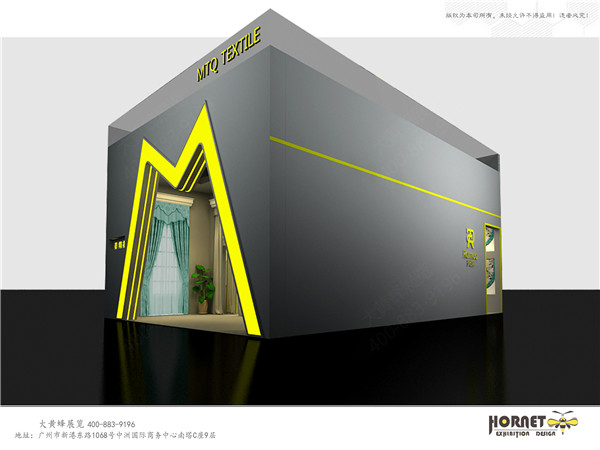 大黄蜂展览设计-美特祺展台侧面效果图