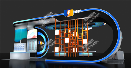 沛田科技科技感展台设计方案