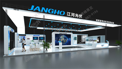 广州光伏展特装展台设计案例讲解之江河光伏