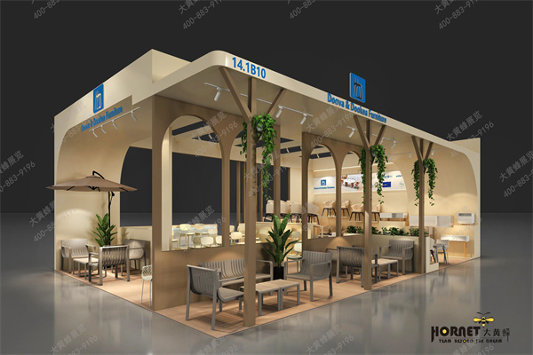 家具展-自然简约户外休闲风展台设计案例